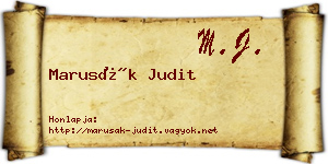 Marusák Judit névjegykártya